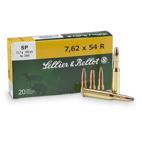 S & B c.7.62X54R 180gr. SP sellier & bellot soft point 