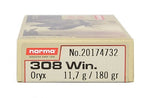 norma PRO HUNTER 308WIN ORYX 11.7G/180GR