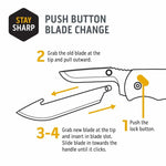 OUTDOOR EDGE COUTEAU DE CHASSE AVEC LAMES INTERCHANGEABLE “RAZORGUIDE”