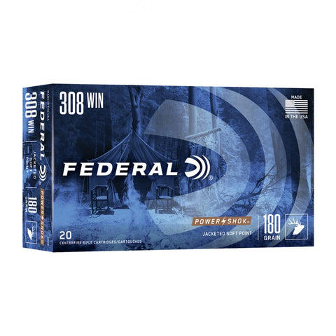 308B : FEDERAL 308 WIN 180GR POWER-SHOK SP