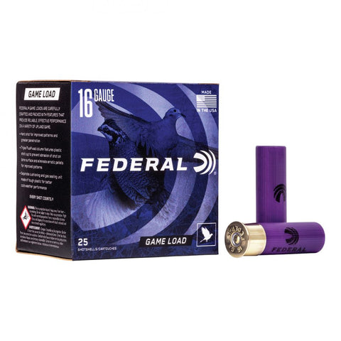 H160 6 : FEDERAL GAME-SHOK 16GA 2-3/4" 2-1/2DE 1OZ 6