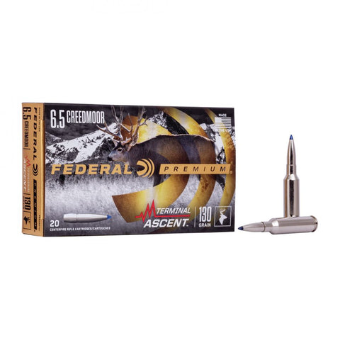P65CRDTA1 : FEDERAL PREM 6.5 CREEDMOOR 130GR TERMINAL ASCENT