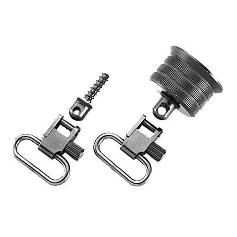 Uncle Mike's Mag Cap Swivel Set 1" Acier Noir