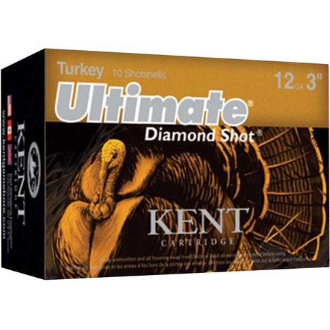 kent Cartouche de dinde ultime C123TK504, calibre 12, 3 po 1 3/4 oz, 4 coups