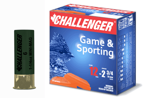 challenger 12GA MINI MAG, 1-1/4OZ, 2-3/4", 1330 FPS, #6 game & sporting