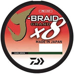 daiwa J-BRAID X8 GRAND LIGNE TRESSÉE -Vert foncé braided line