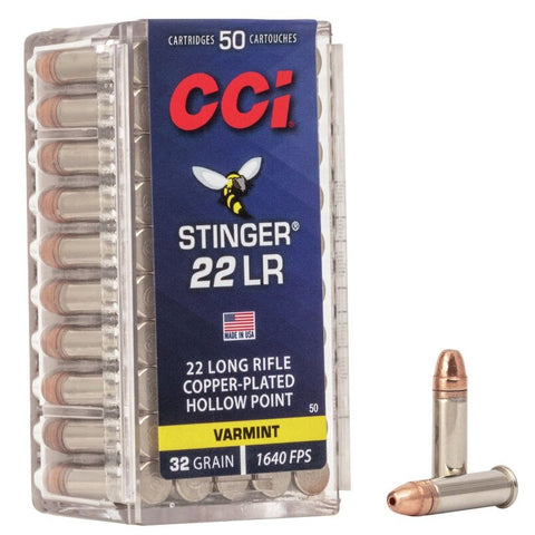 cci Stinger 22 LR 32 grain 1640fps