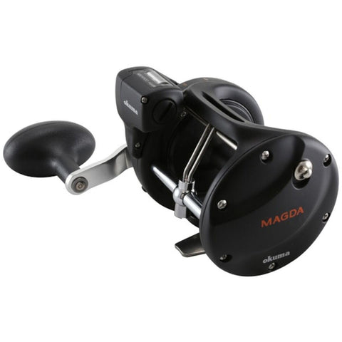 Okuma Moulinet de pêche à la traîne gaucher avec compteur de ligne Magda Pro DXT reel with line counter