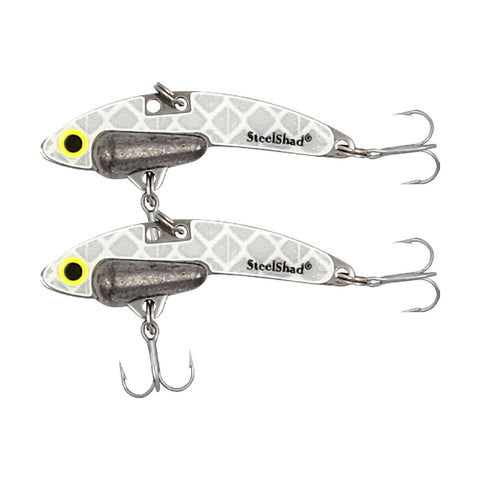 SteelShad Mini - 1/4 oz - Glow Silver (2pk)