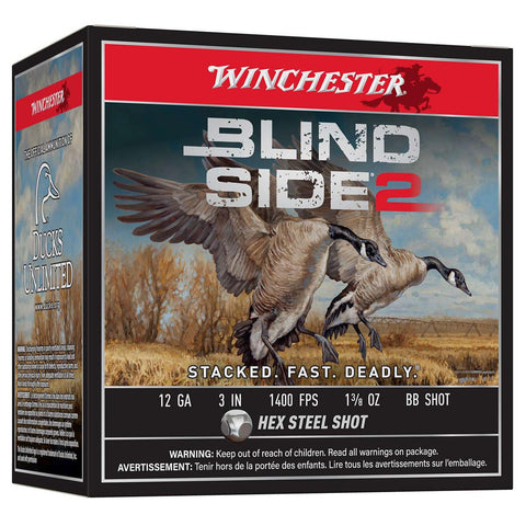 WINCHESTER Munitions Blind Side 2 - Calibre 12, 3", BB, Acier, 1-3/8 oz, 1400 fps