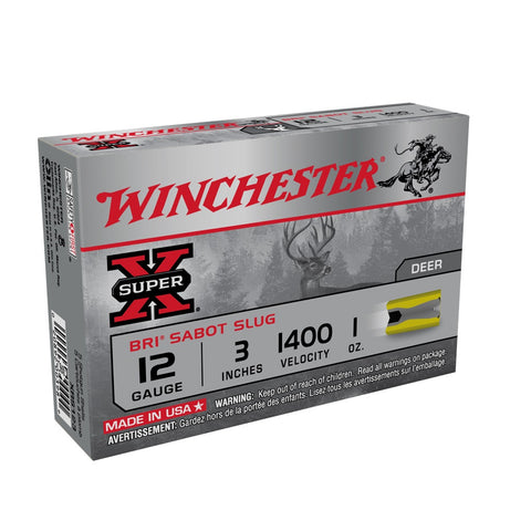 winchester 12 GAUGE 3" 1OZ BRI SABOT SLUG deer