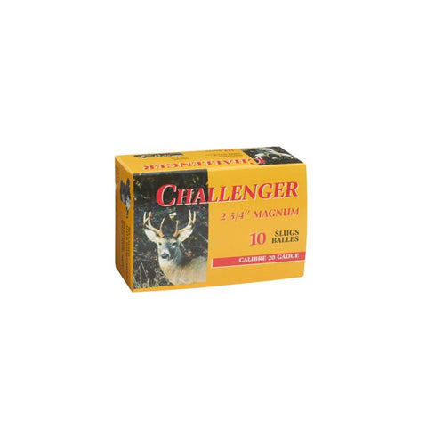 CHALLENGER Munitions rayées Challenger, calibre 20, 2 3/4 po, 7/8 oz