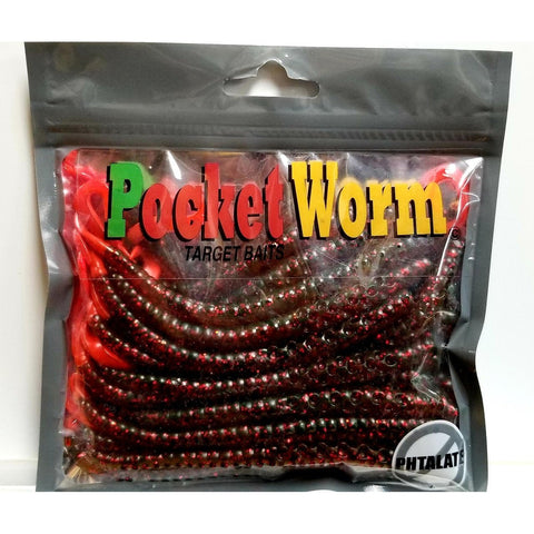 Target Baits Pocket Worm 6'' (25qt) Orange foncé