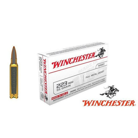 winchester 223 REM 55GR FMJ target bullet