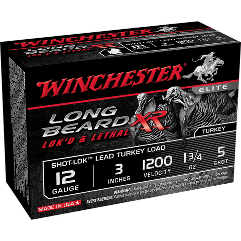 winchester Cartouches Long Beard pour dindon n°5 de 3 po, calibre 12, 1 3/4 oz