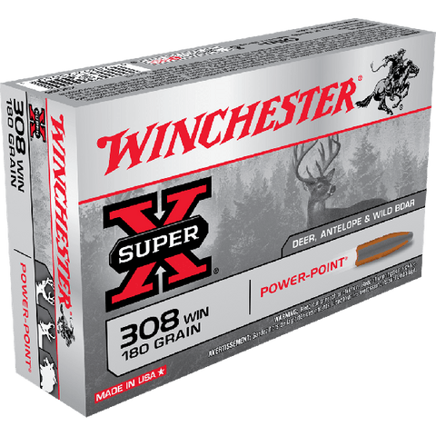 winchester SUPER-X .308 WIN, 180 GRAIN POWER-POINT