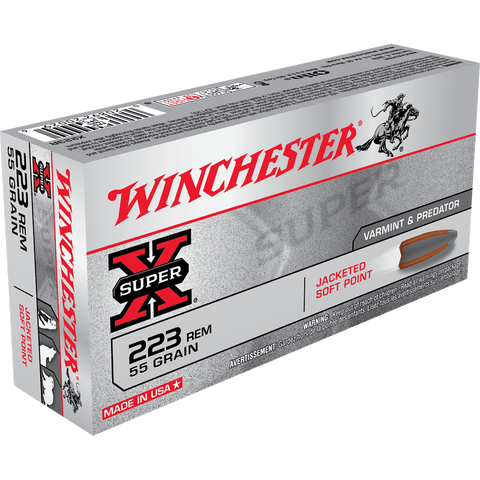 winchester 223 Rem Super-X, grain JSP 55gr varmint & predator